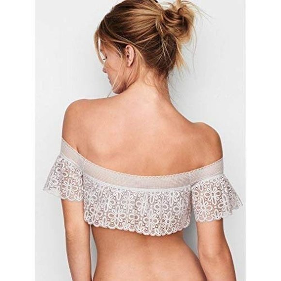 Victoria’s Secret Lace Flouncy  Bralette LG NWT - Picture 2 of 5